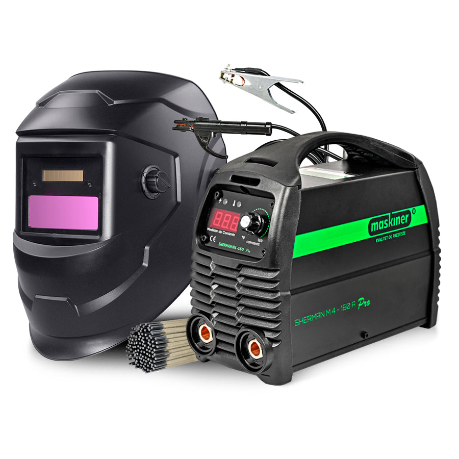 Pack Soldadora Sherman M4 160A PRO IGBT Inverter MASKINER