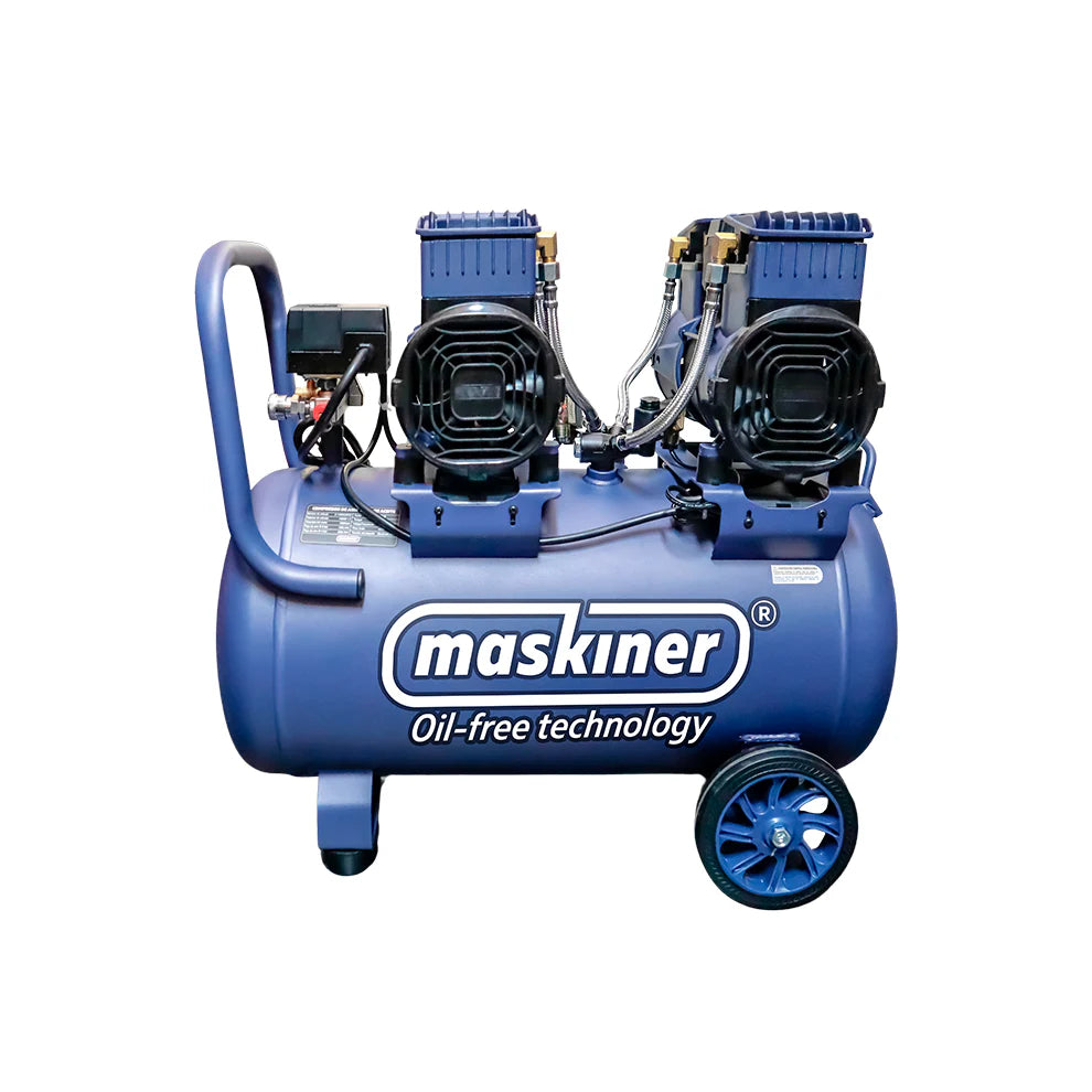 Compresor de Aire Silencioso Libre de Aceite 50L / 4 HP / 500LTS por minuto MASKINER
